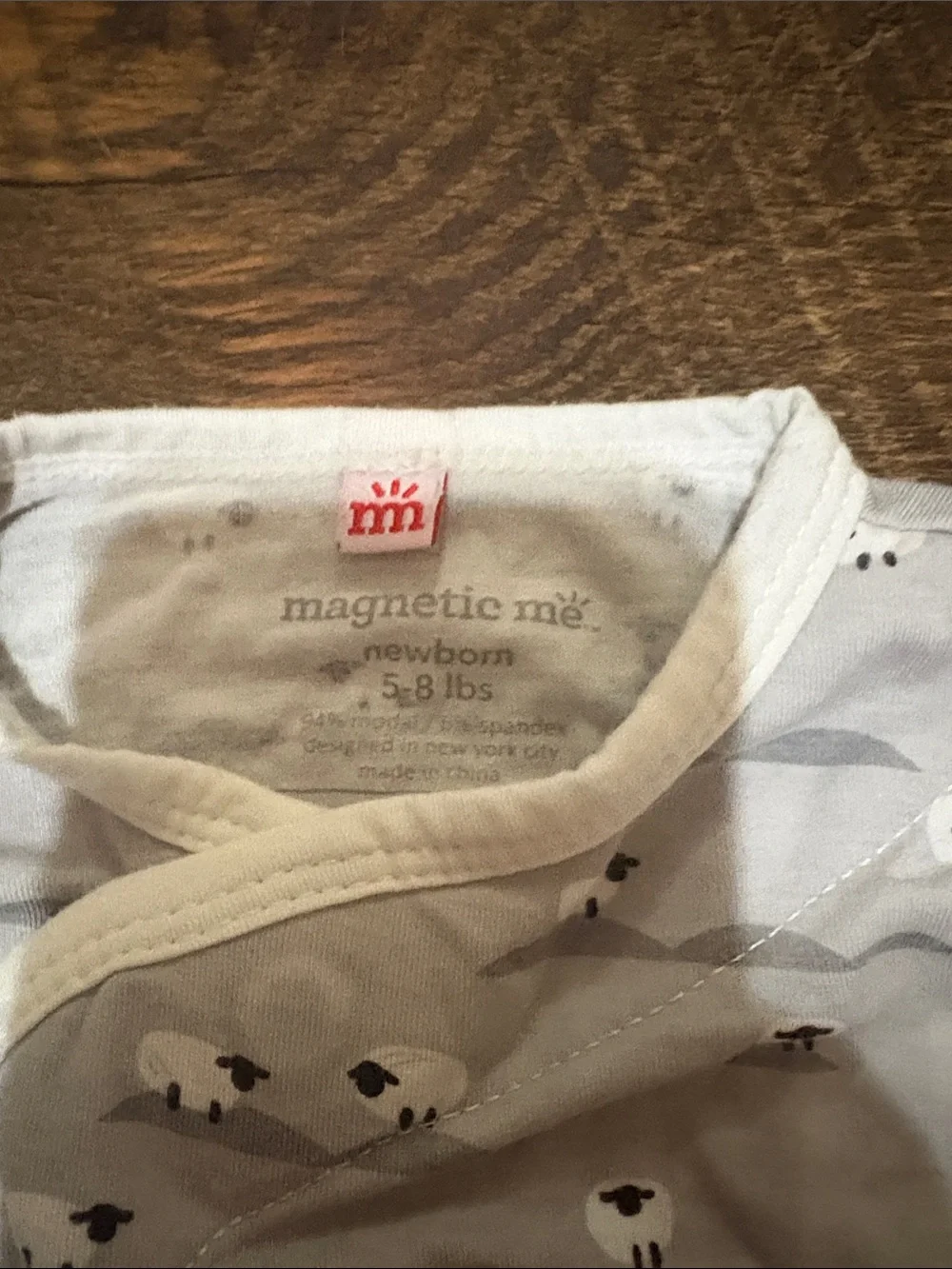 Magnetic Me Gray Baa Baa Baby Modal Magnetic Take-Me-Home Kimono Set